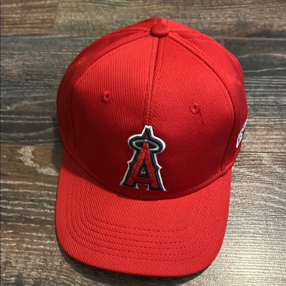Red Kids Baseball Cap hat Anaheim Angels MLB